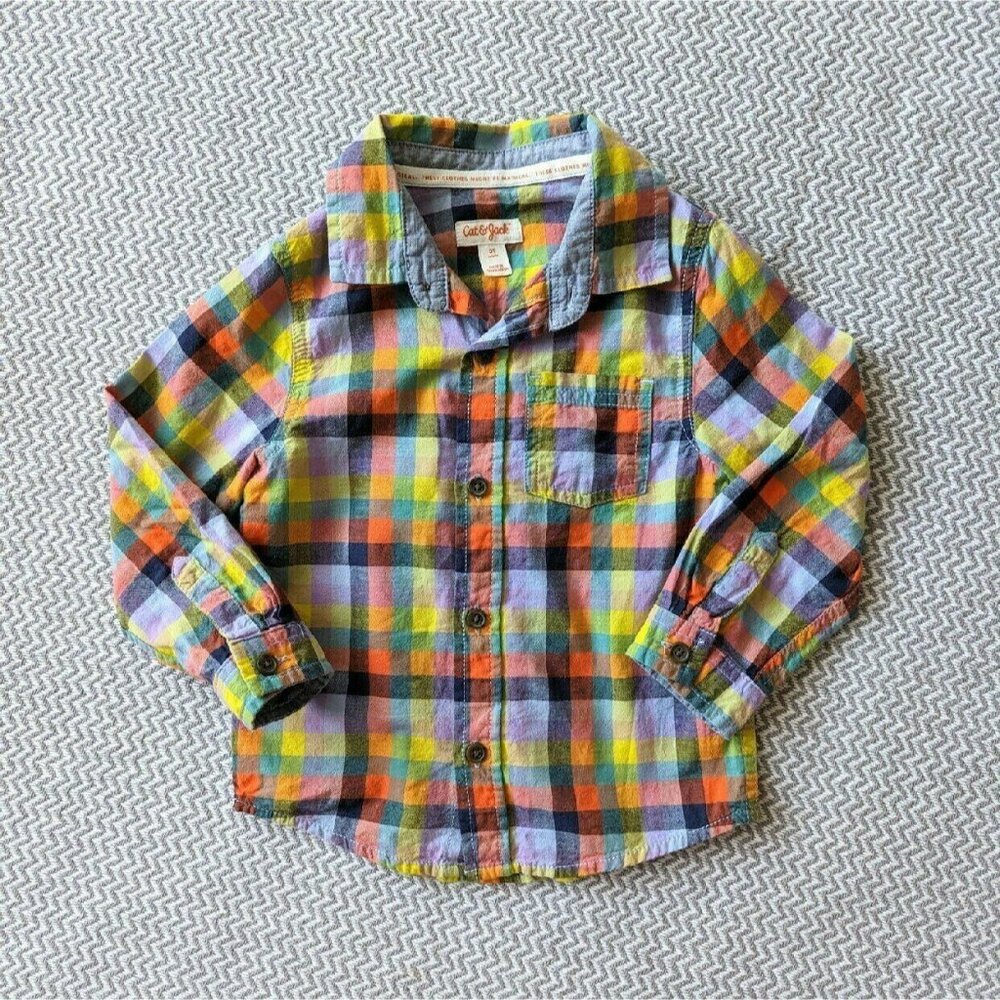 Plaid Button Up 3T
